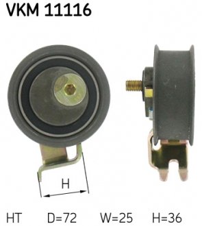 VKM 11116 SKF SKF VW Ролик натяжителя ремня SHARAN 1,8T 95-, Golf |V, Bora, SKODA Octavia, AUDI A3, A4