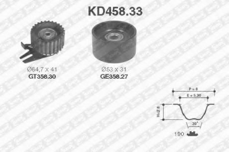 KD458.33 SNR NTN К-кт ГРМ Alfa 145,146,147,156, Fiat Bravo Doblo,Marea,Punto,Stilo 1.9 JTD