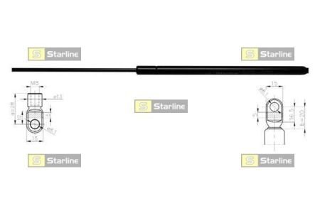 14.12.803 STARLINE Амортизатор багажника