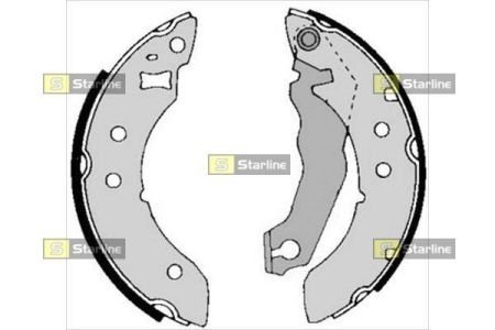 BC 01390 STARLINE Тормозные колодки барабанные