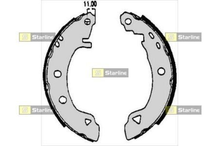 BC 04920 STARLINE Тормозные колодки барабанные