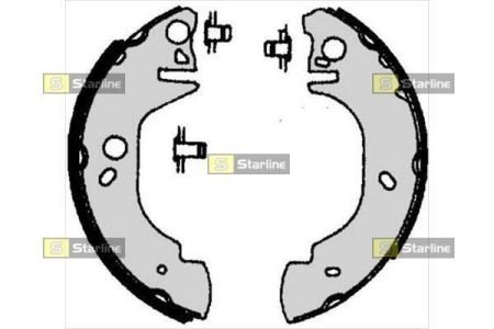 BC 06760 STARLINE Тормозные колодки барабанные