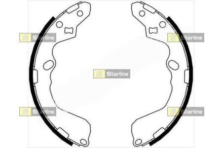 BC 07190 STARLINE Тормозные колодки барабанные