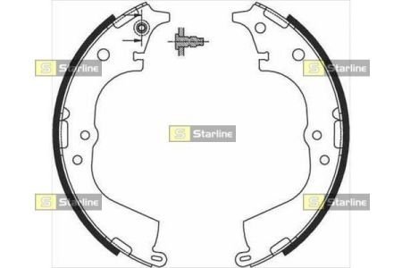 BC 07225 STARLINE Гальмівні колодки барабанні