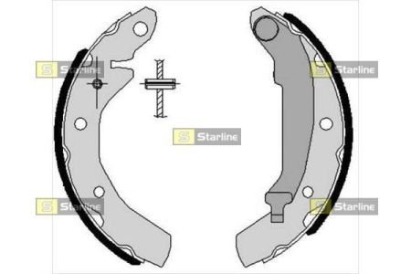 BC 07260 STARLINE Тормозные колодки барабанные