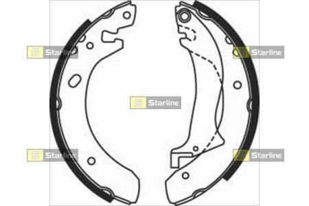 BC 07510 STARLINE Тормозные колодки барабанные