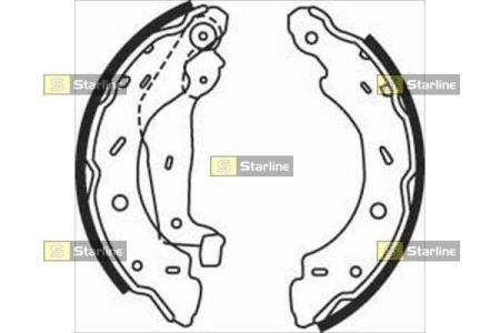 BC 07750 STARLINE Тормозные колодки барабанные