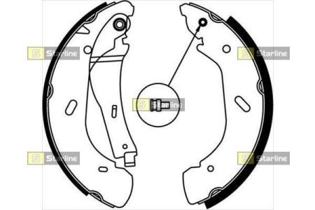 BC 07790 STARLINE Тормозные колодки барабанные