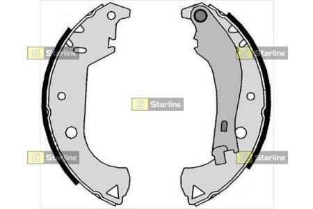 BC 07810 STARLINE Тормозные колодки барабанные