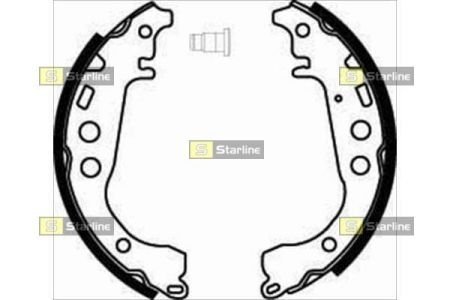 BC 07860 STARLINE Тормозные колодки барабанные