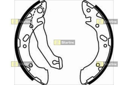 BC 07870 STARLINE Тормозные колодки барабанные