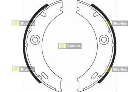 BC 07970 STARLINE Тормозные колодки барабанные