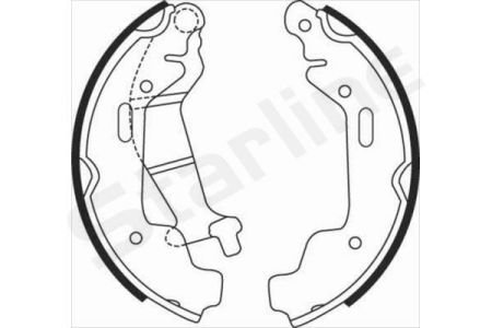 BC 08110 STARLINE Тормозные колодки барабанные