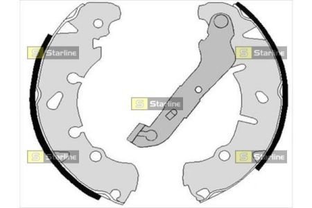 BC 08170 STARLINE Тормозные колодки барабанные