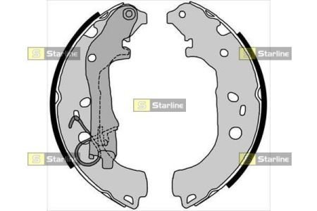 BC 08590 STARLINE Тормозные колодки барабанные