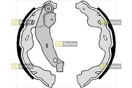 BC 08660 STARLINE Тормозные колодки барабанные