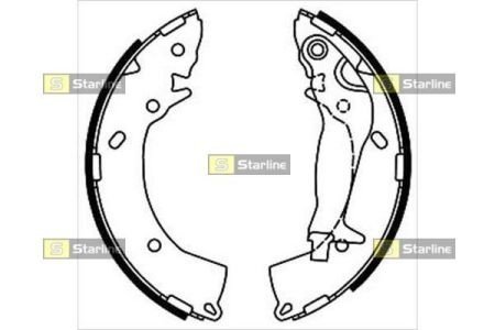 BC 08670 STARLINE Тормозные колодки барабанные