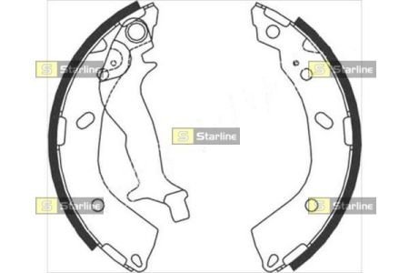 BC 08760 STARLINE Тормозные колодки барабанные