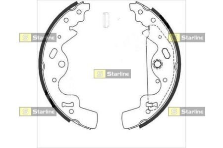 BC 08820 STARLINE Тормозные колодки барабанные