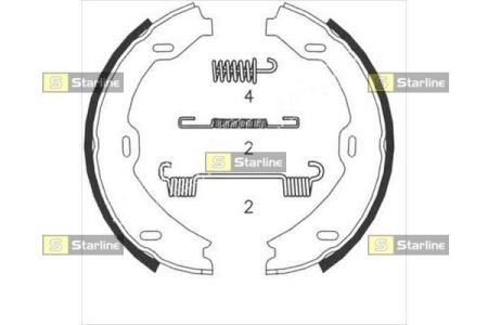 BC 08880 STARLINE Тормозные колодки барабанные