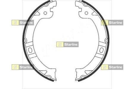 BC 08950 STARLINE Тормозные колодки барабанные