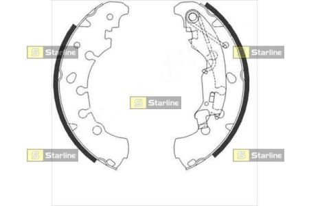 BC 09090 STARLINE Тормозные колодки барабанные