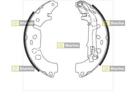 BC 09100 STARLINE Тормозные колодки барабанные