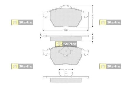 BD S007S STARLINE тормозные колодки дисковые