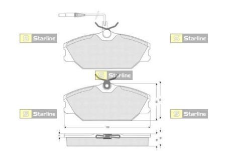 BD S034 STARLINE тормозные колодки дисковые