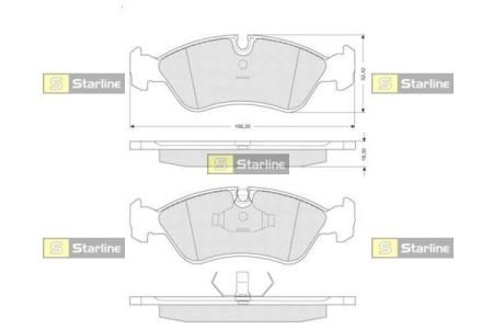 BD S037 STARLINE тормозные колодки дисковые