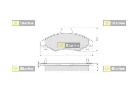 BD S038 STARLINE тормозные колодки дисковые