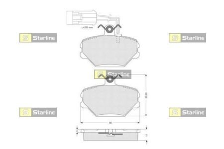 BD S044 STARLINE тормозные колодки дисковые