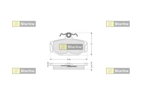 BD S045 STARLINE тормозные колодки дисковые