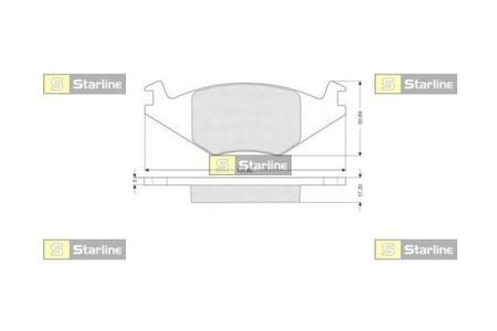 BD S050 STARLINE тормозные колодки дисковые