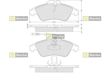 BD S054 STARLINE тормозные колодки дисковые