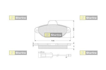 BD S057 STARLINE Гальмівні колодки дискові