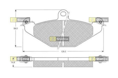 BD S059 STARLINE тормозные колодки дисковые