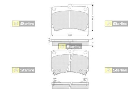 BD S063 STARLINE Гальмівні колодки дискові