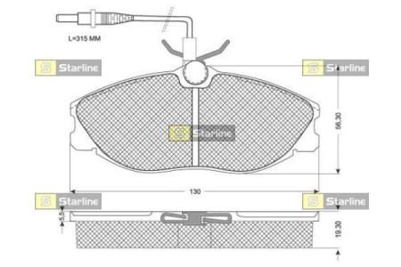 BD S065 STARLINE тормозные колодки дисковые