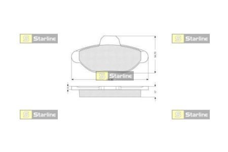 BD S070 STARLINE Гальмівні колодки дискові