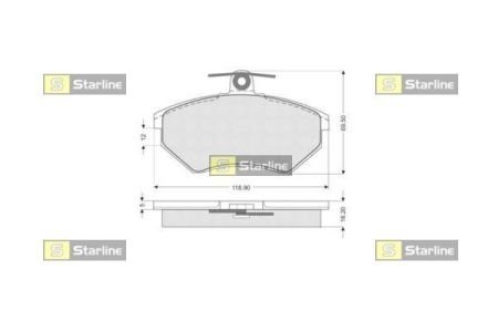 BD S071 STARLINE тормозные колодки дисковые