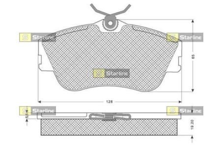 BD S074 STARLINE Гальмівні колодки дискові