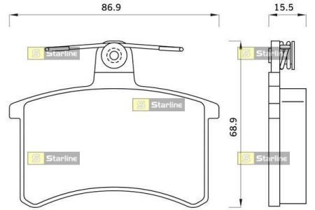 BD S078 STARLINE Гальмівні колодки дискові