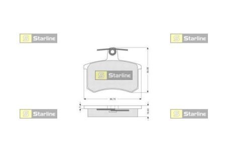 BD S080 STARLINE тормозные колодки дисковые