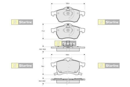 BD S081 STARLINE тормозные колодки дисковые