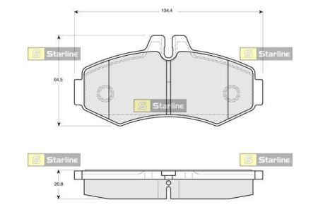 BD S086 STARLINE Гальмівні колодки дискові