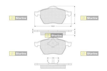 BD S087 STARLINE Гальмівні колодки дискові