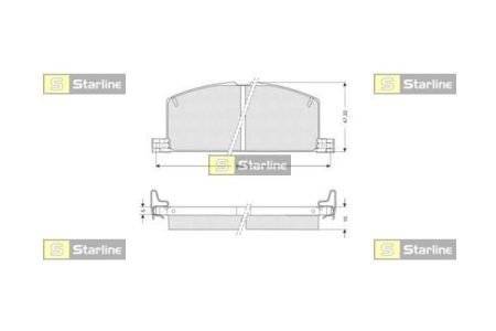 BD S090 STARLINE Гальмівні колодки дискові