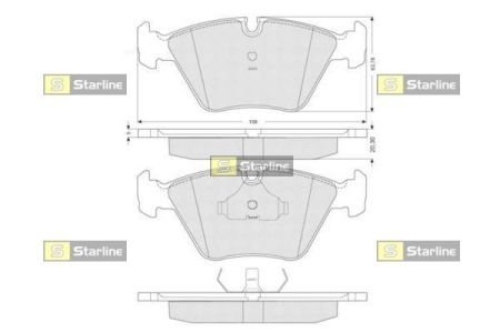 BD S091 STARLINE тормозные колодки дисковые