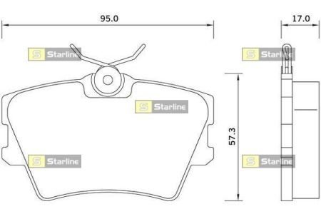 BD S097 STARLINE тормозные колодки дисковые